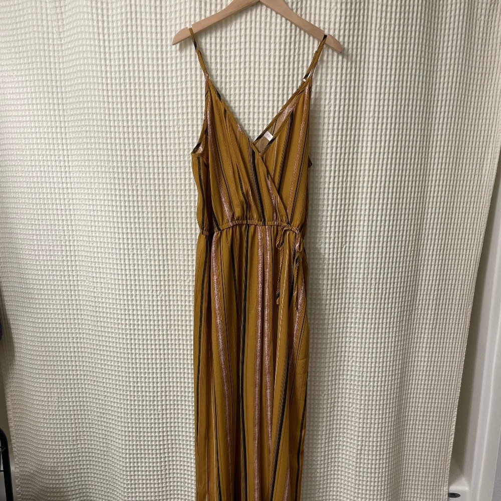 Mustard Striped Jumpsuit